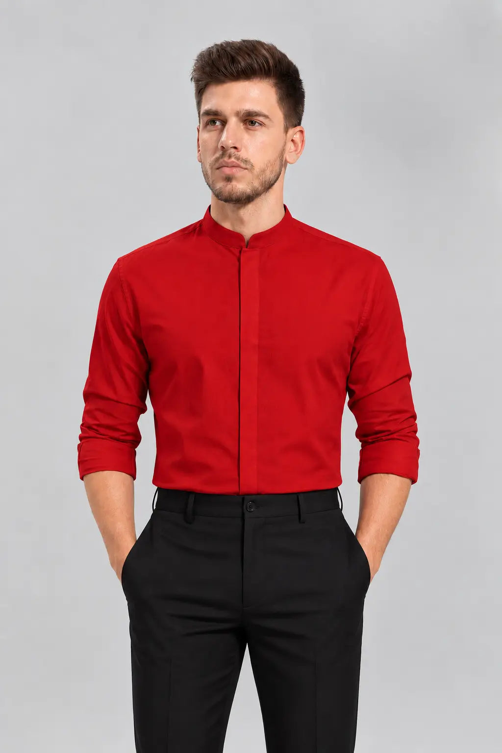 Red Shirt and Black Pant