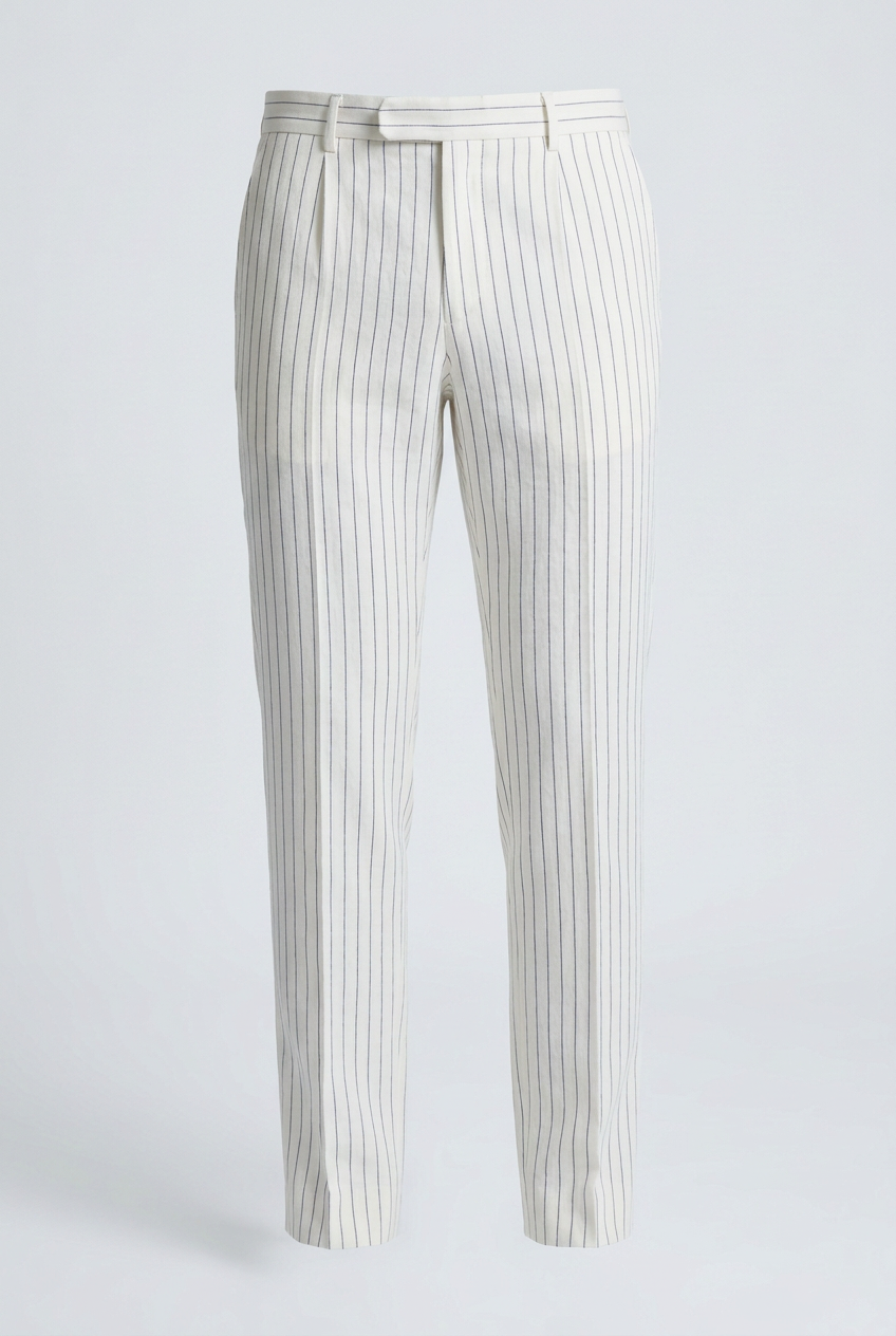 Yacht Formal White Pinstripe Suit