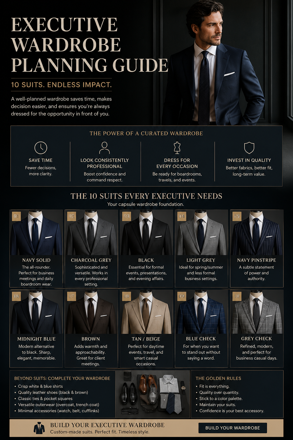 Executive Wardrobe Planning Guide: Build a Professional Capsule Wardrobe That Works for Every Business Occasion