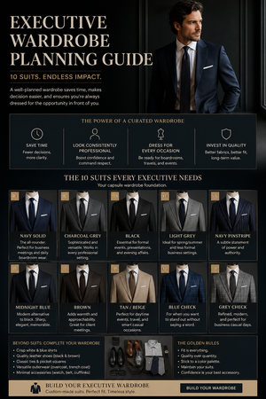 Executive Wardrobe Planning Guide: Build a Professional Capsule Wardrobe That Works for Every Business Occasion