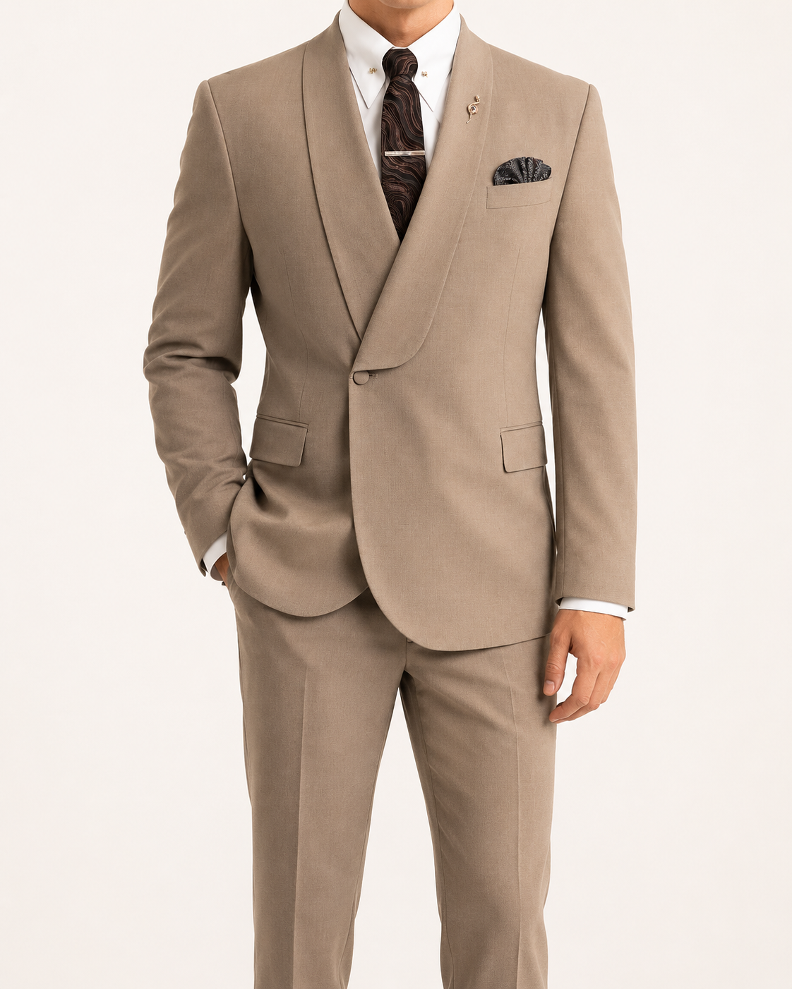 Formal Wedding Beige Suit
