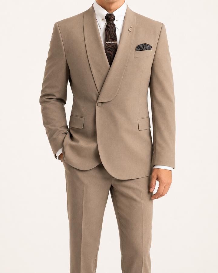 Formal Wedding Beige Suit