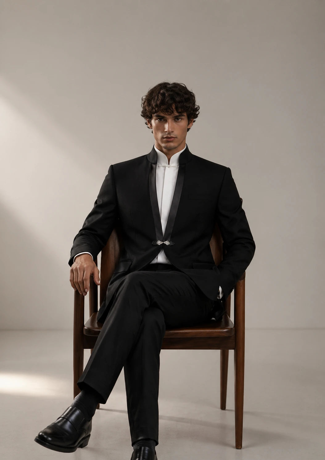 Black Korean Style Suit