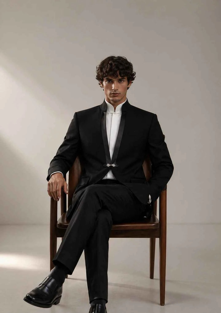 Black Korean Style Suit
