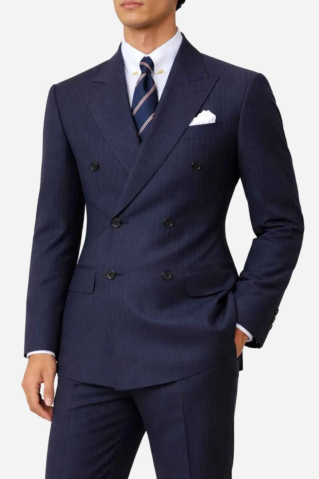 Pinstripe Double Breasted Suit