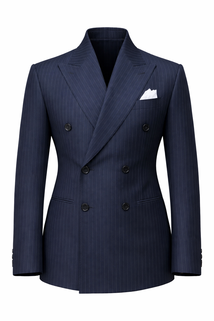 Pinstripe Double Breasted Suit