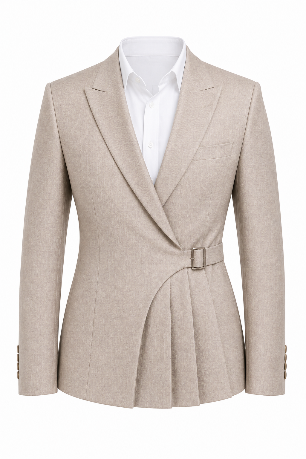 Belted Wedding Groom Suit