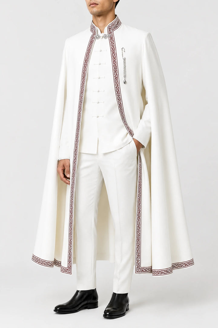 Wedding suit with cape