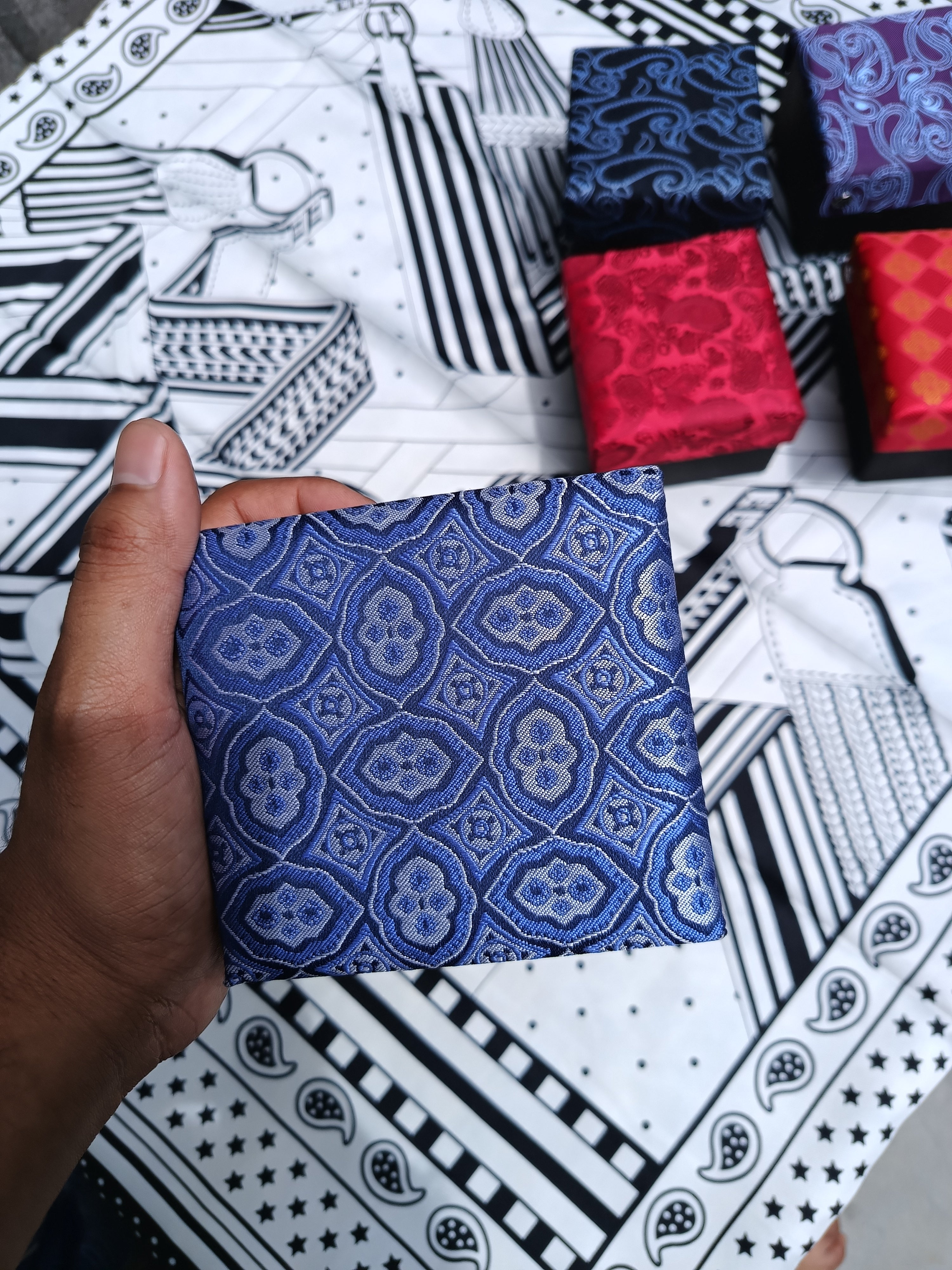 Royal Blue Geometric Tie