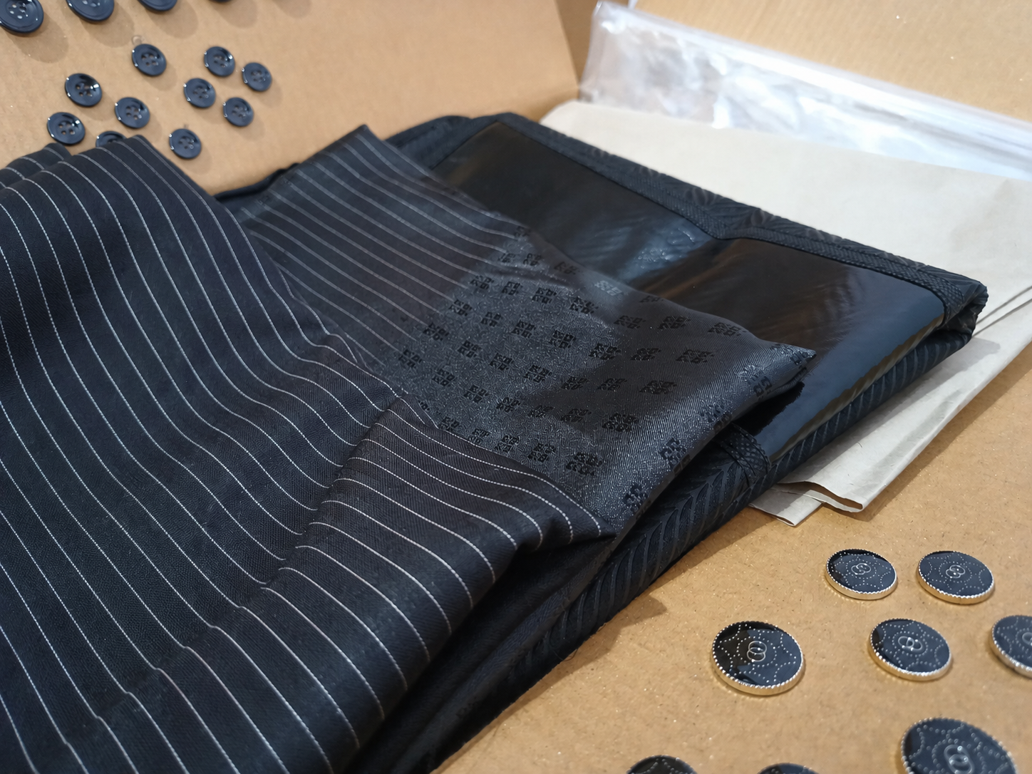 Pinstripe Cotton Blend