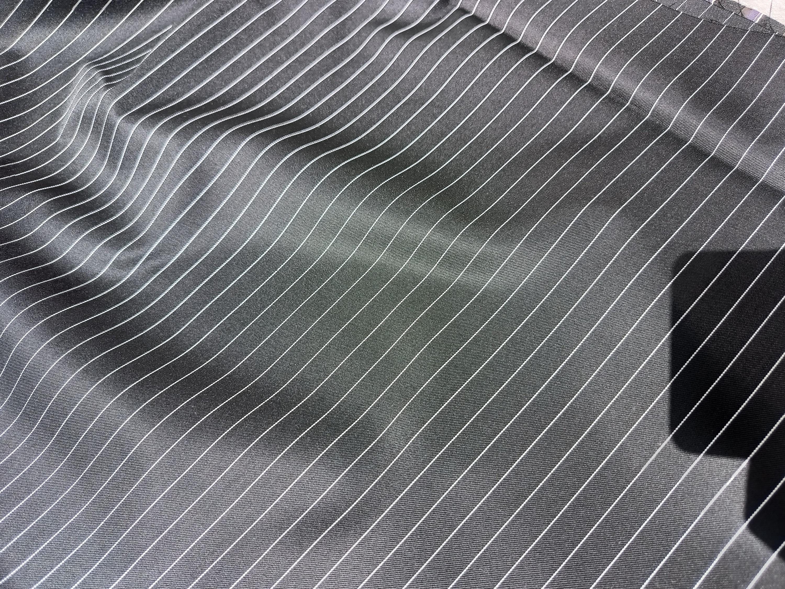 Black Pinstripe Suiting Fabric