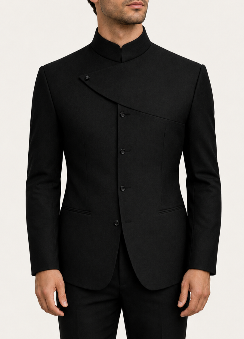 Royal Embroidered Mandarin Suit