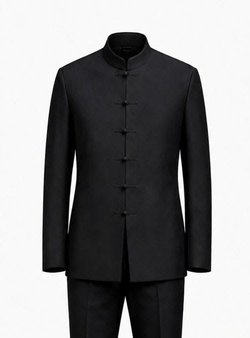Formal Mandarin Suit With Cape
