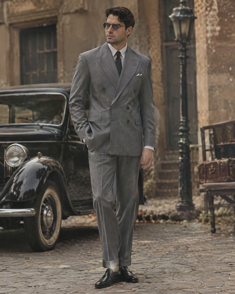 1940s Vintage Double Breasted Suit